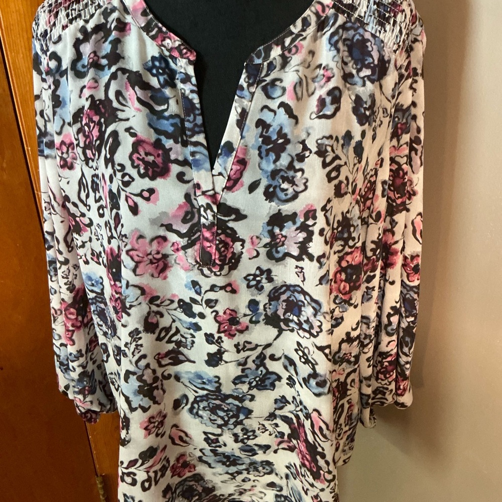 Chaps Floral Print Women's Blouse